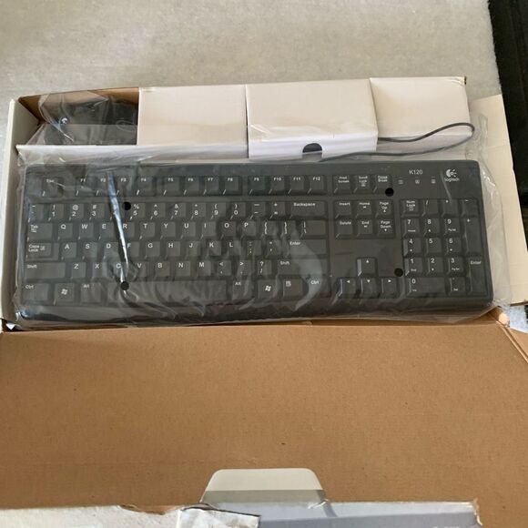 Logitech Desktop MK120 Keyboard & Mouse New-Open Box - Picture 2 of 5